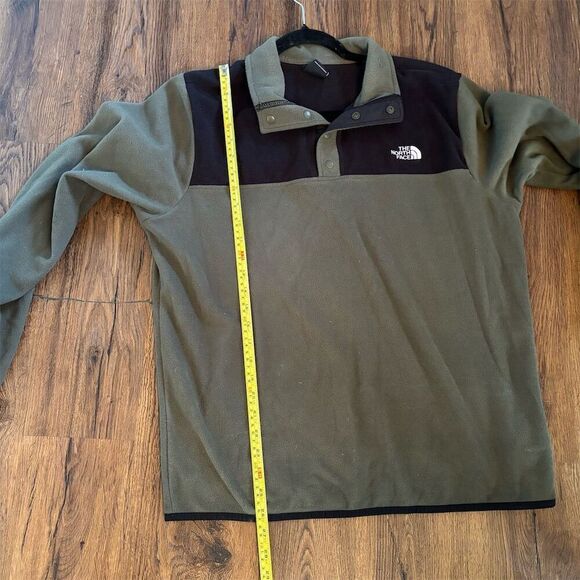 The North Face Men's Snap-Neck Fleece Pullover Green Size L - Picture 3 of 8